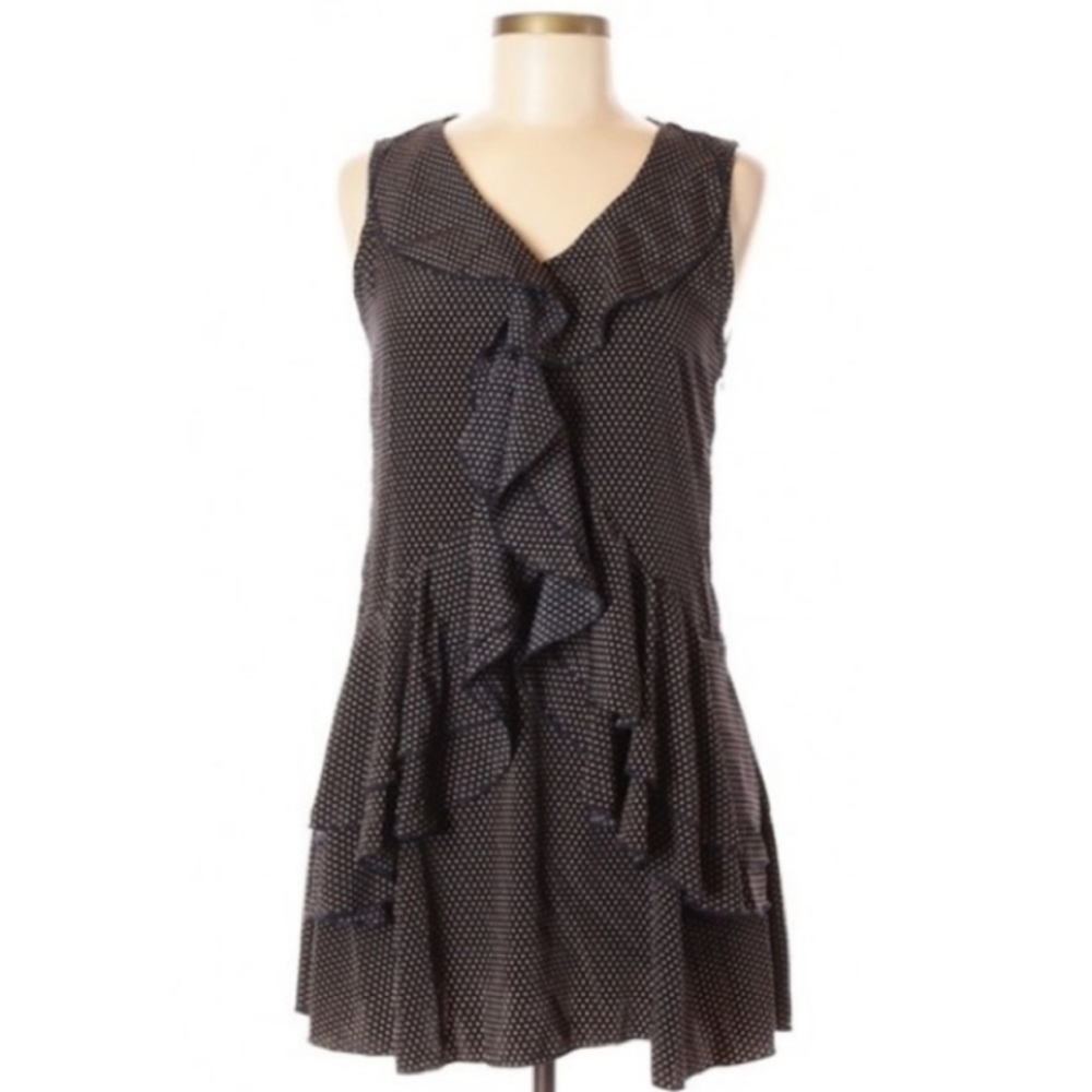 Needle & Thread Ruffle Dress Triangle Pattern Size Small